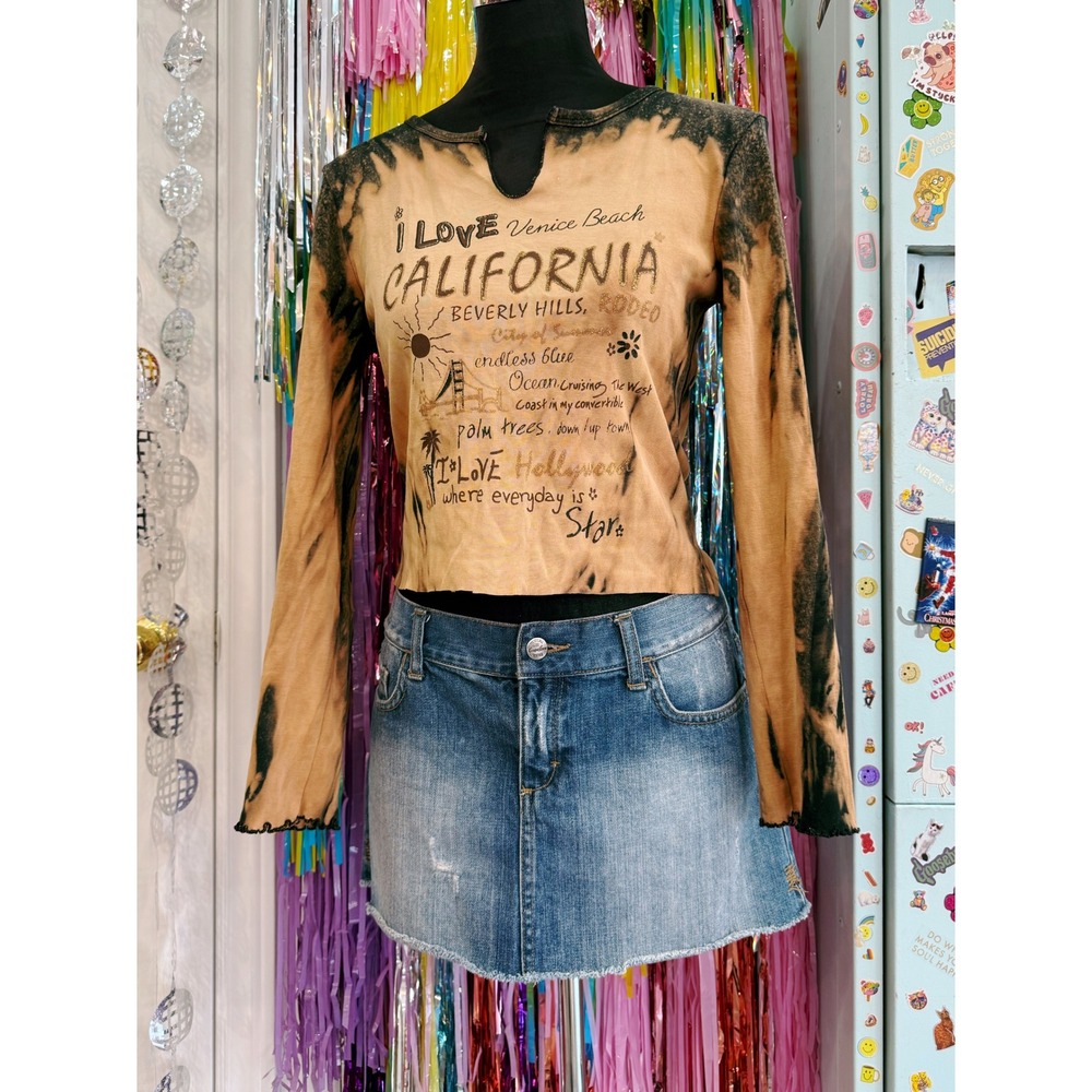 Vintage I Love California Tie Dye Graphic Long Sleeve Tee